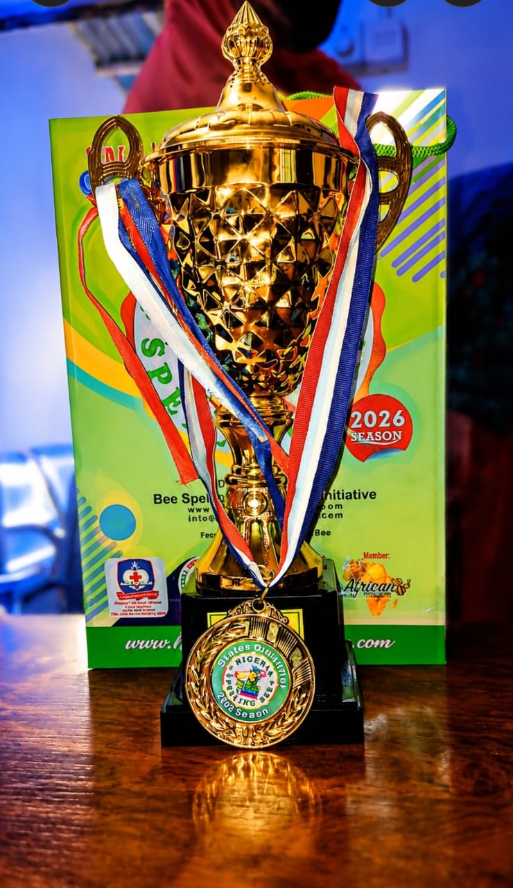Borno State Inter-School Spelling Bee championship trophy